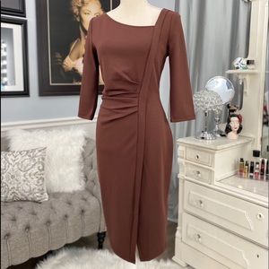 40s Brown Vintage Reproduction Dress